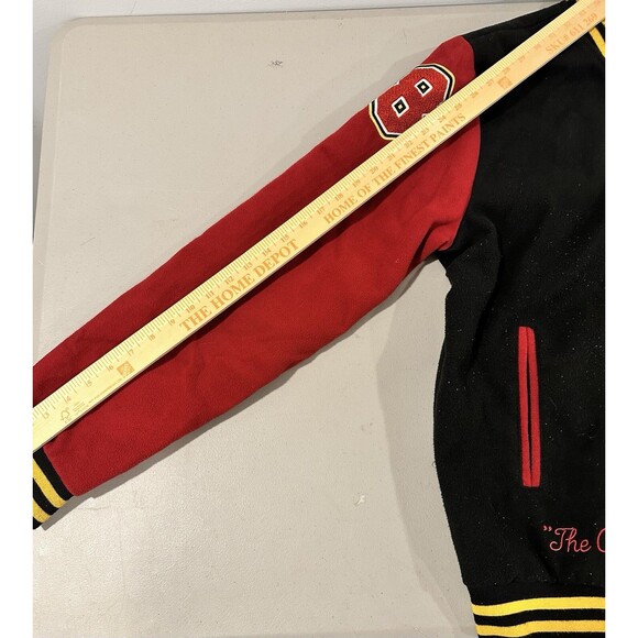 Disney Mickey Mouse & Pluto Hello Folks! Varsity Letterman Red/Black Jacket XL - Picture 15 of 16